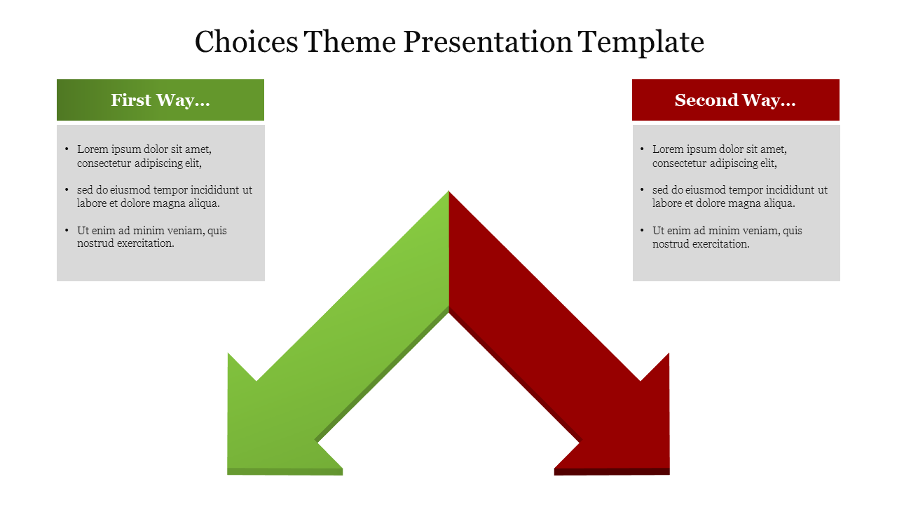 Use Our Effective Choices Theme Presentation Template